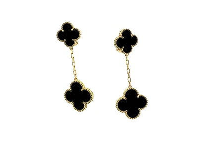 [Topon Jewelry]CLOVER 2 MOTIFS  EARRINGS (MULTIPLE CHOICESC