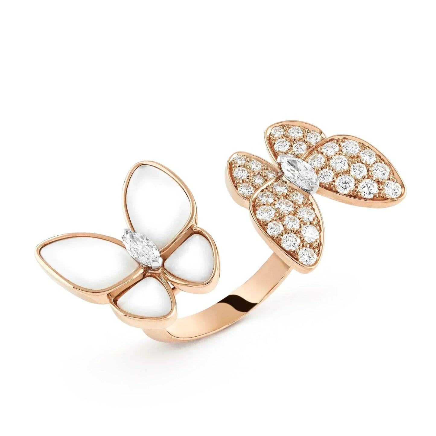 [Topon Jewelry]TWIN BUTTERFLY DIAMOND MOP RING